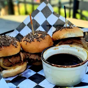 Beef-on-a-Weck sliders. Mmmmm.