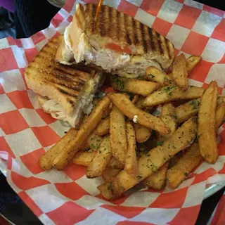 "The Boss" Grilled Turkey Club On Grilled Sourdough Sandwich