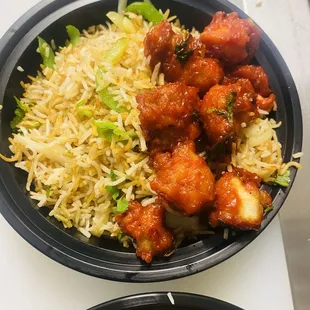 Chicken 65 &amp; Veggies Fried Rice