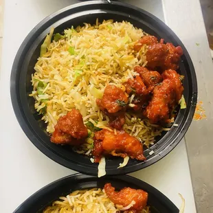 Chicken 65 &amp; Veggies Fried Rice