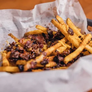 a basket of french fries