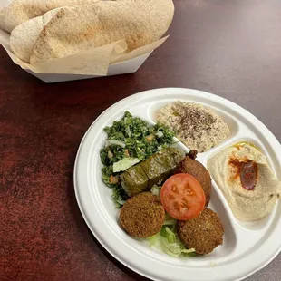 a plate of food on a table