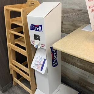 Big hand sanitizer station