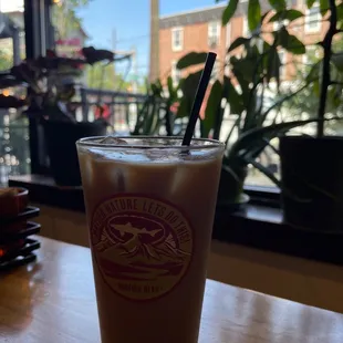 Cold Brew + Oatmilk with Fats Waller singing on the speaker. Love.