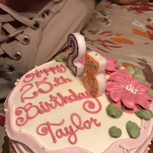Strawberry birthday cake