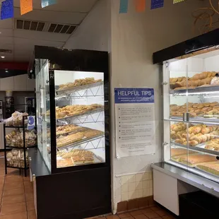  display of breads and pastries