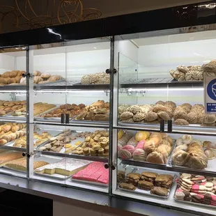  display case full of baked goods