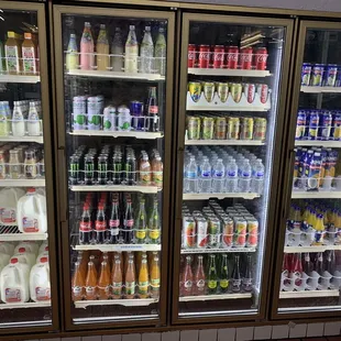  refrigerator full of drinks