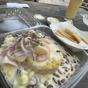 a plate of food on a table