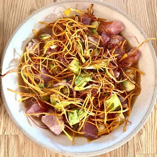 Best bite: Nikkei Cebiche (yellowfin tuna, onion, tamarind leche de tigre, cucumber, sweet potato, avocado, &amp; scallions)