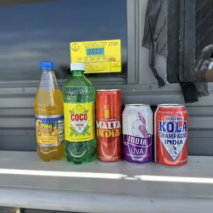 a variety of sodas