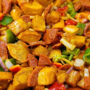 a close up of a plate of food