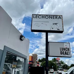 Exterior signage of restaurant