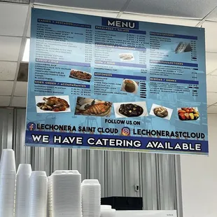 One of the menus nicely displayed