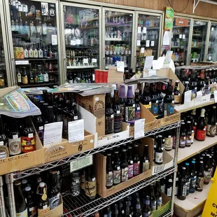 a wide selection of bottles