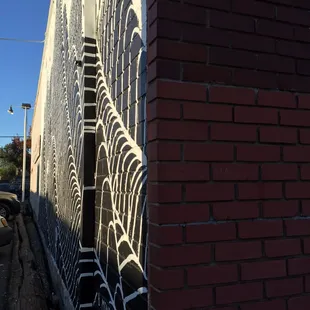 graffiti on a brick wall