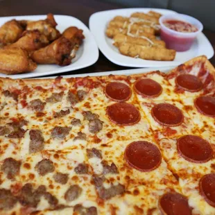 pizza, food