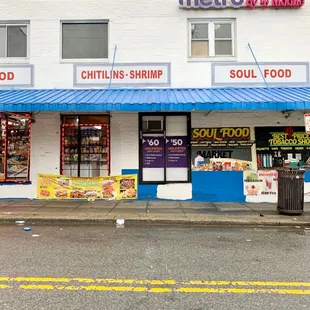 the front of the restaurant