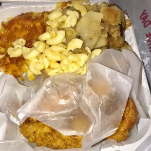 Mac and cheese food, not crazy about the tenders!