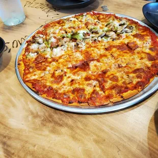 pizza, food