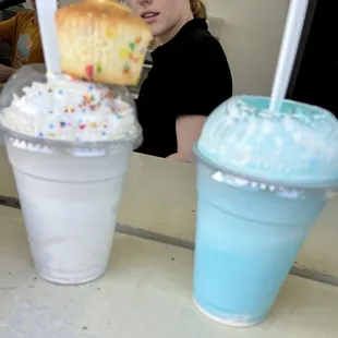 Birthday Cake Shake &amp; Blue Moon Shake