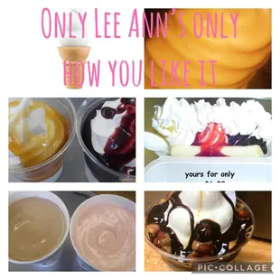 a variety of desserts