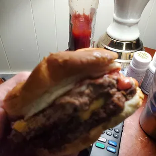 Double cheeseburger