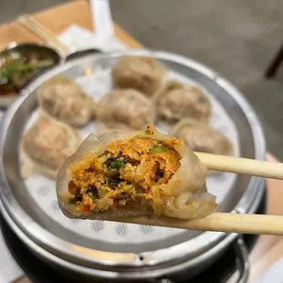 Kimchi dumplings