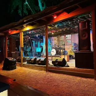 a stage set up for a concert