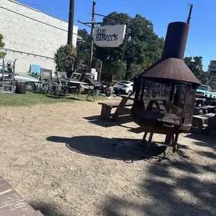 Outdoor seating and fire pit