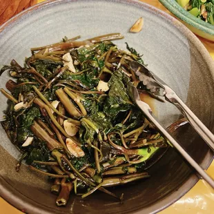 Sauted Garlic Ong Choy