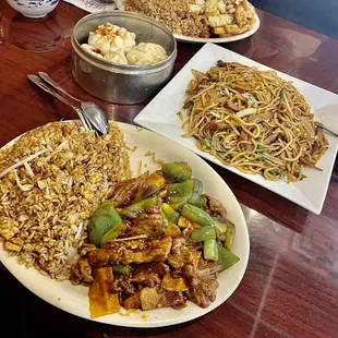 plates of food on a table