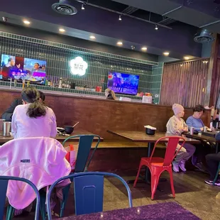 interior, sushi and sashimi