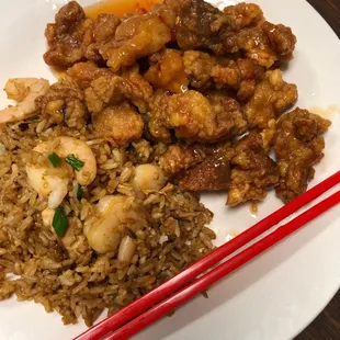 Combo 2 (shrimp fried rice &amp; general tso's chicken )
