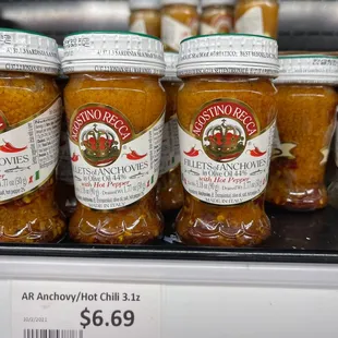 jars of hot chili sauce