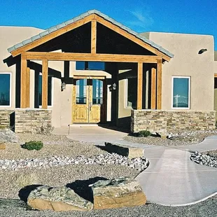 the front entrance of a home