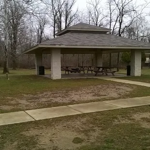 The shelter was okay, but the lawn needs some attention