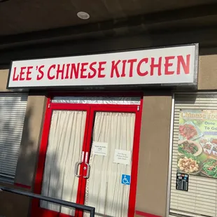 the front of the restaurant