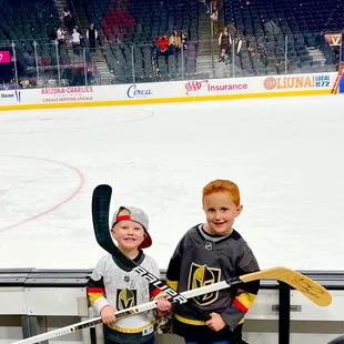 How these kids got two sticks that night was beyond me. Go Knights Go!! Thanks Jack Eichel and Dylan Coghlan.
