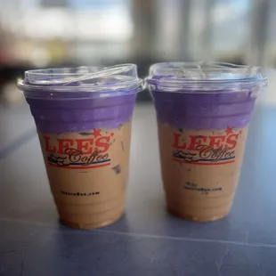 Ube Vietnamese iced coffee