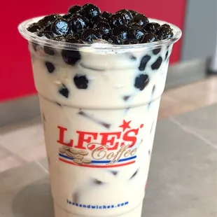 Signature milk tea with boba