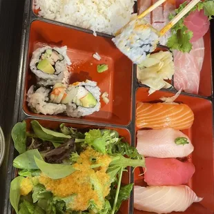 sashimi, sushi, sushi and sashimi, food