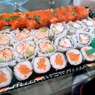 Crunch Roll, Spicy California Roll, Boston Roll, Salmon Roll