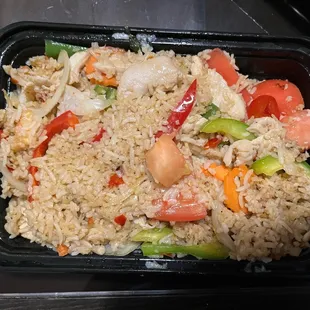 Spicy chicken fried rice!