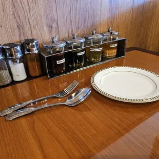 Table and spices