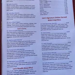Menu July 2023