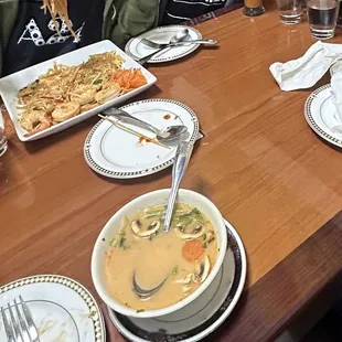 Drunken Noodles 4. Chicken Satay Pad Thai Thai Iced Tea Tom Kha Lemon Iced Tea