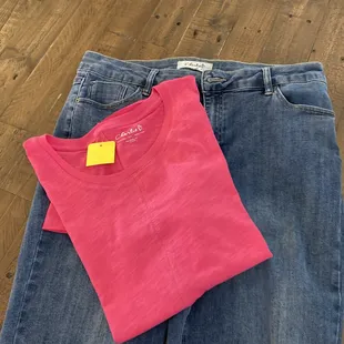 Charlie's jeans and tshirt