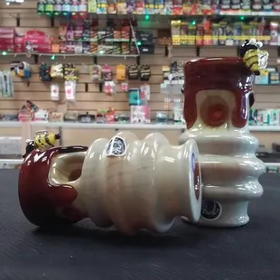 Honey jar pipes.