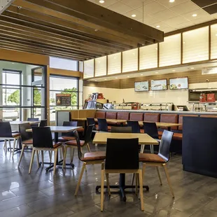 the interior of a restaurant
